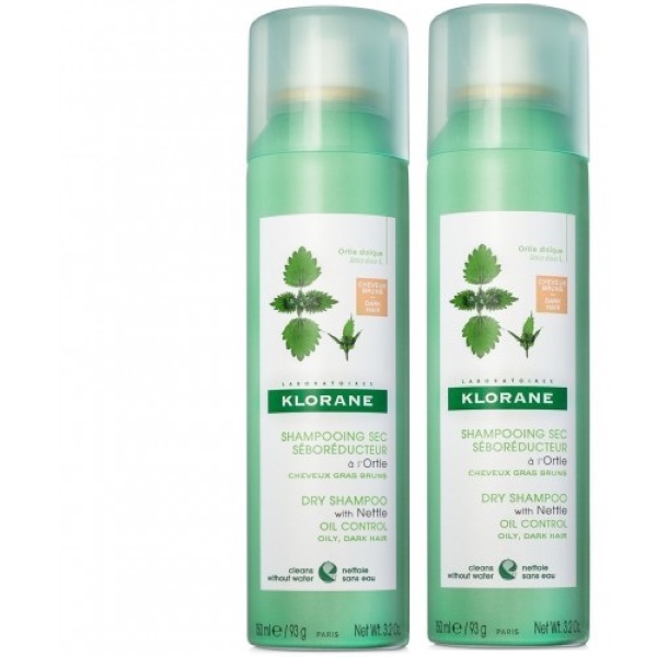 Klorane Šampon za suho pranje kose sa ekstraktom koprive za tamnu kosu